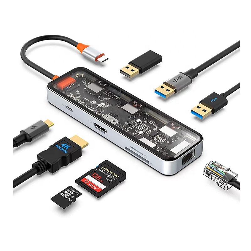 Usb C Hub - Hub USB-C dengan port 4K, Ethernet,
