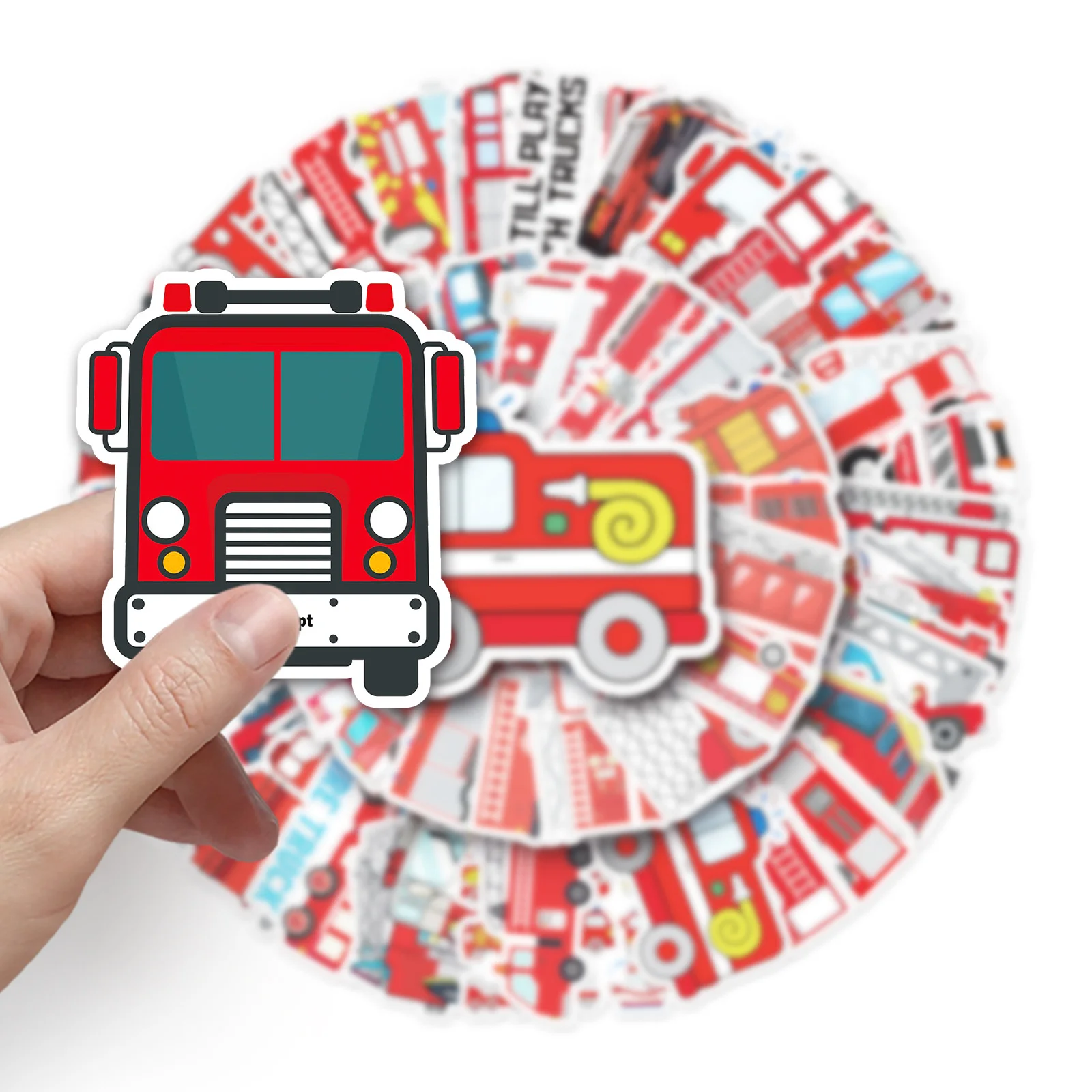 Laptop Original Accessories - 50 buah stiker vinil berbentuk truk