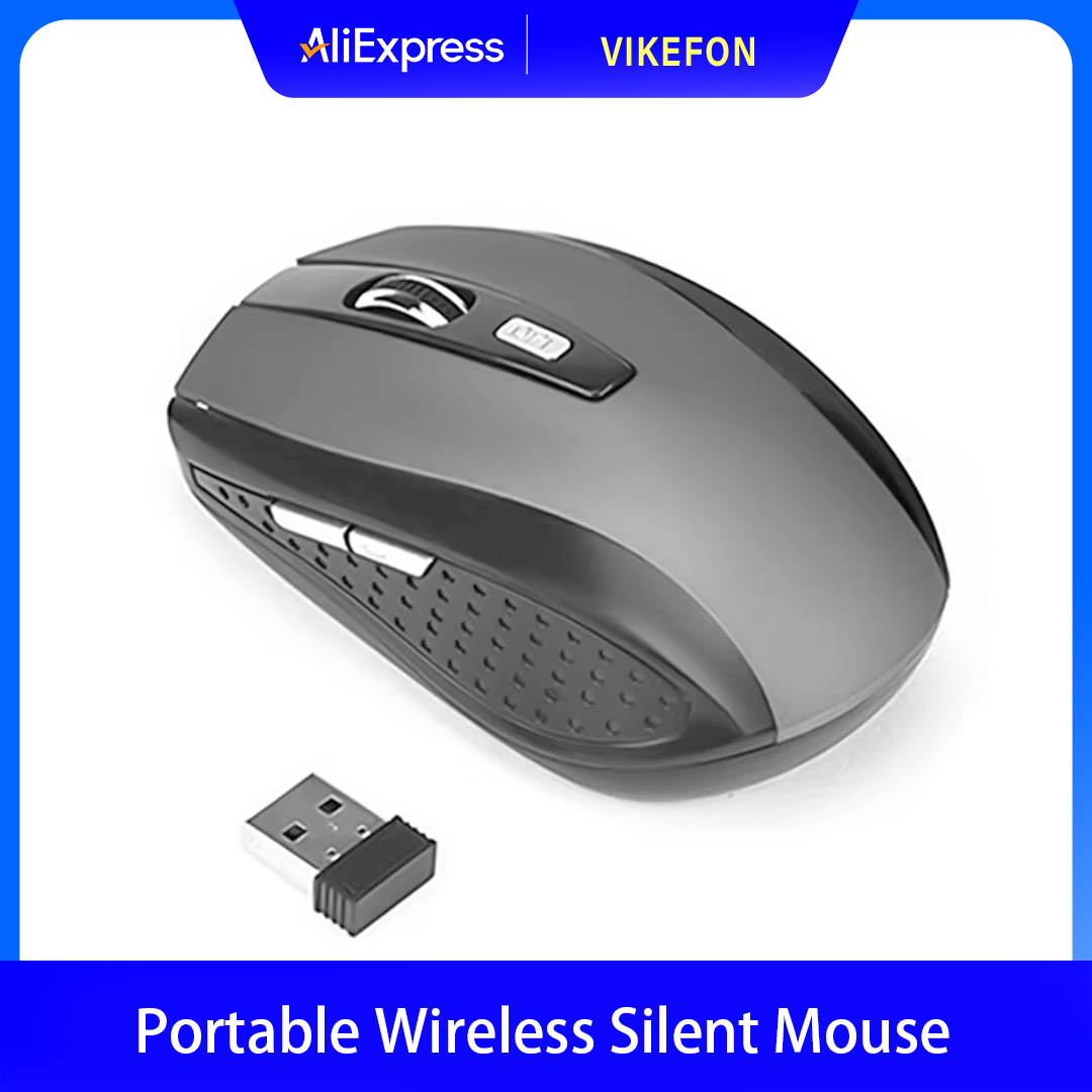 Laptop Mouse - Mouse Nirkabel, Mouse Senyap, 2.4G, Portabel,