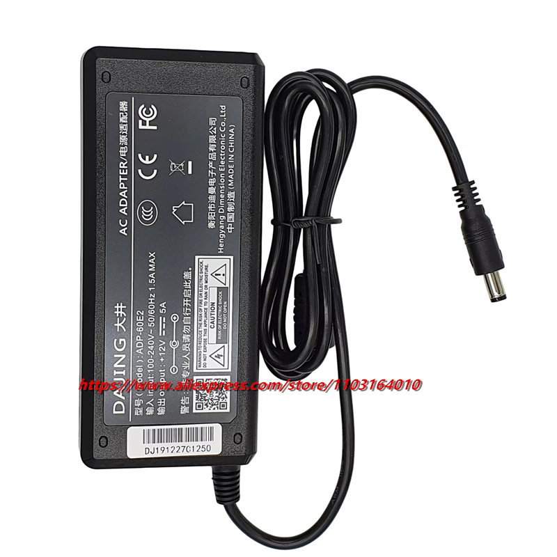 Asli DAJING 12V 5A 60W AC DC P - Laptop Charger ulasan dan harga